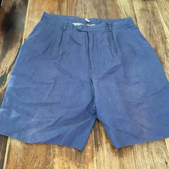 Cheviot Blue Medium
 linen Chino Shorts Size 34 - Picture 1 of 4